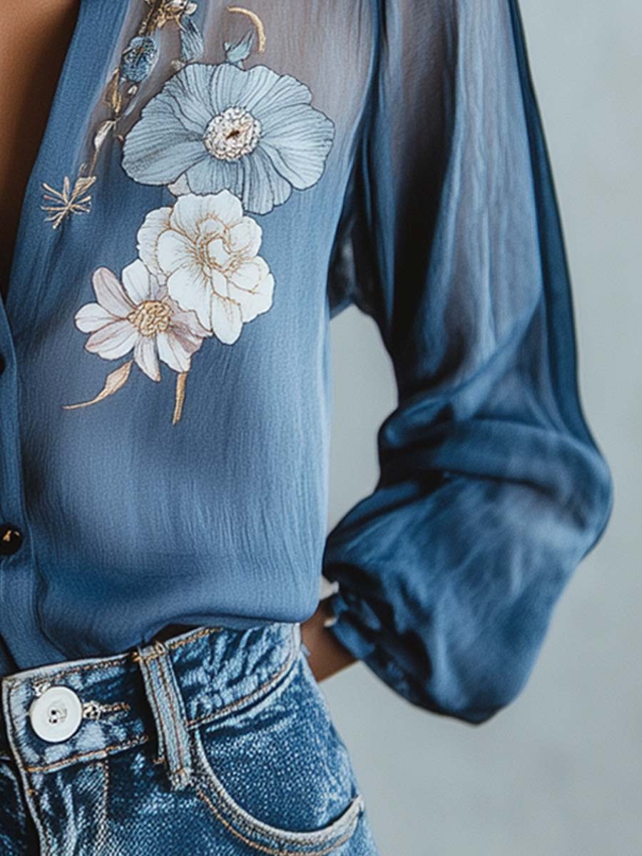 Stylish Floral Boho Blouse