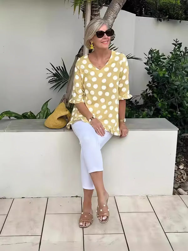 Jasmine | Stylish V-Neck Blouse