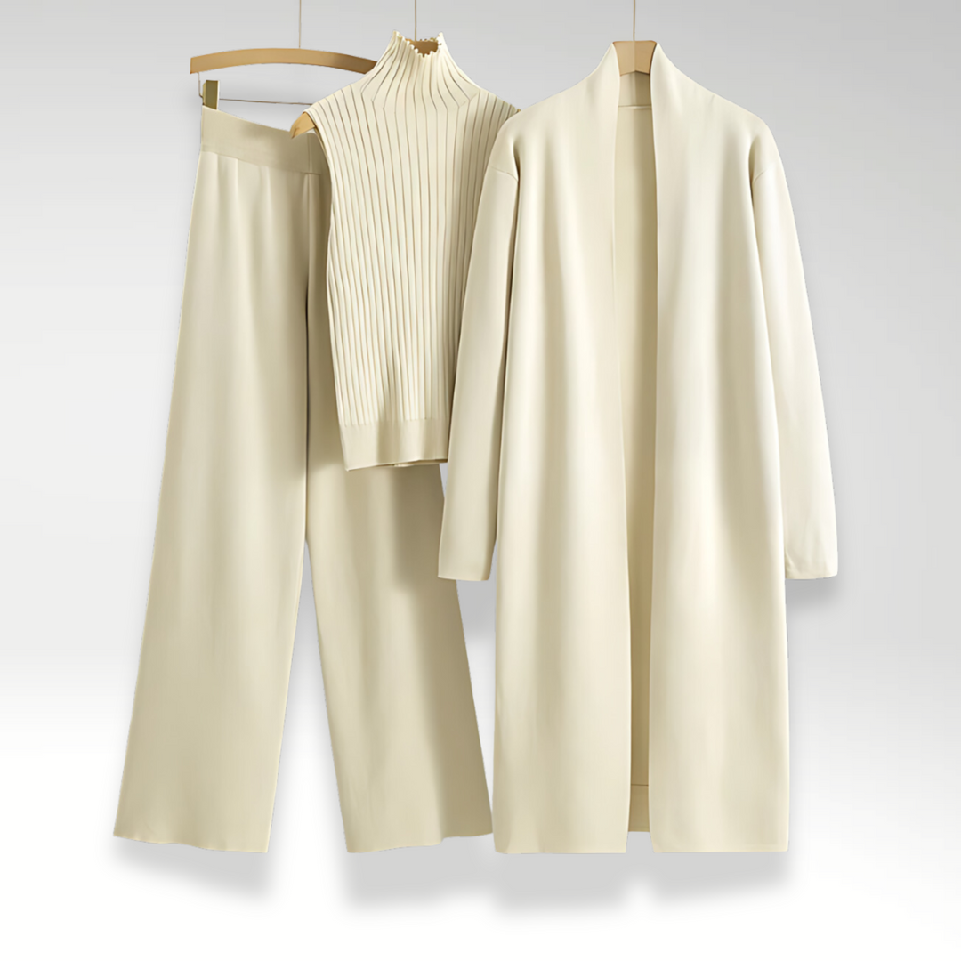 Melissa | Luxe Knit Set: Complete Three-Piece Ensemble