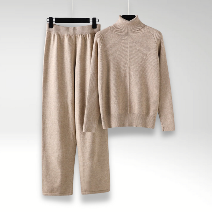 Michelle | Cozy Two-Piece Cable Knit Lounge Ensemble