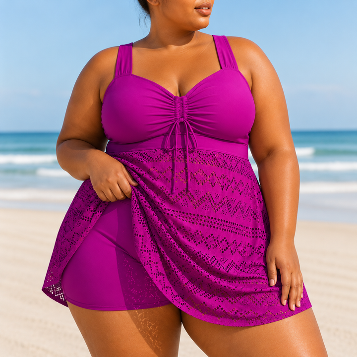 Rosie | Plus Size Elegant Swim Dress Set