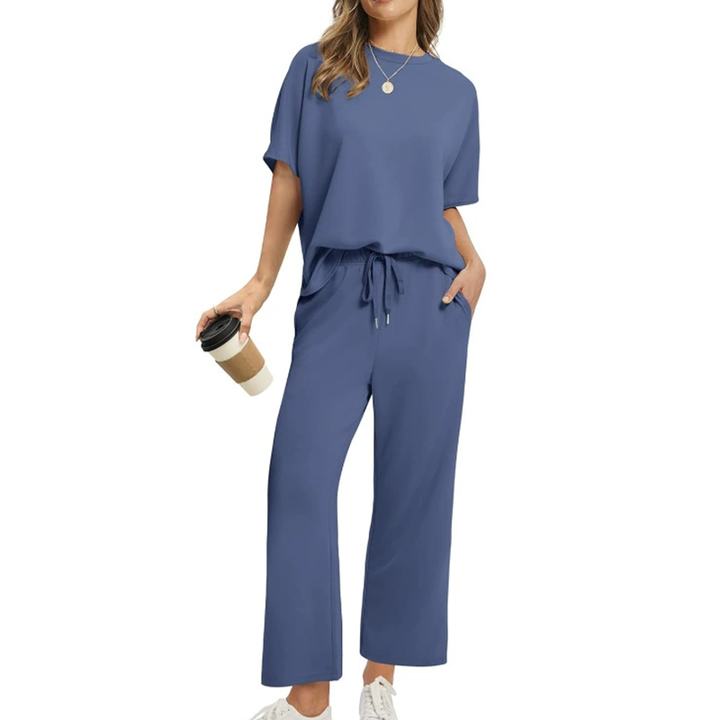 Aesthetic™ | Stylish Casual Top & Pants Ensemble