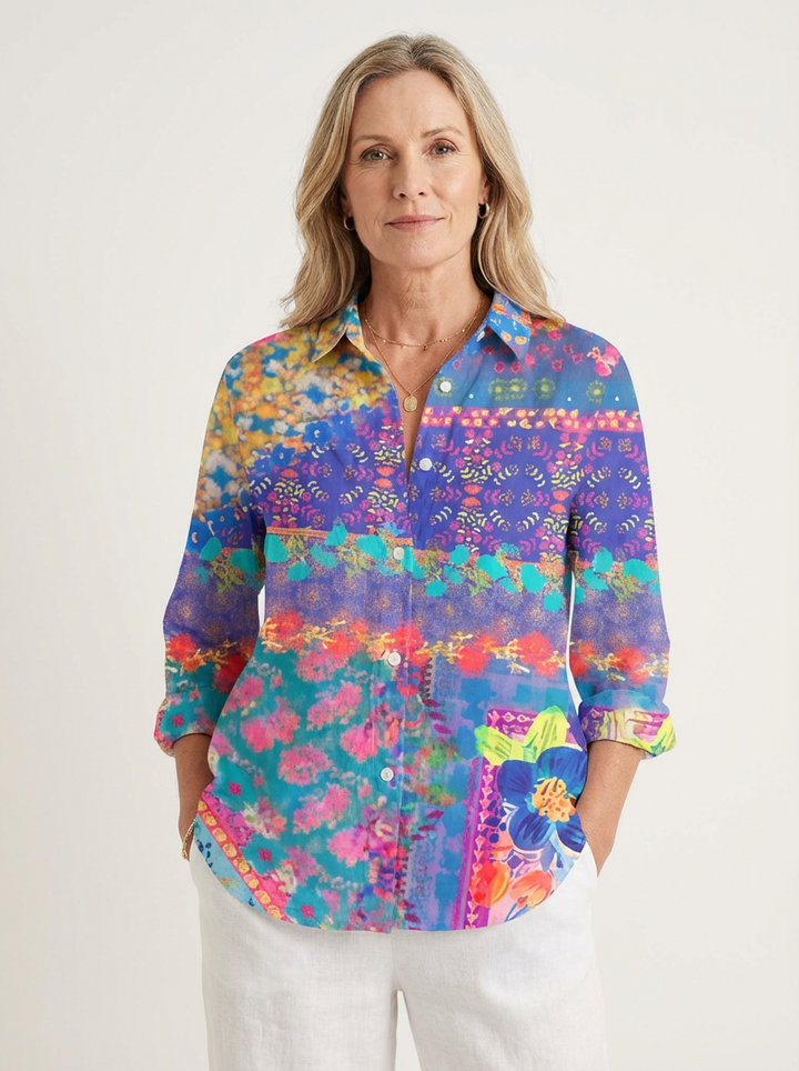 Selena | Vibrant Floral Blouse