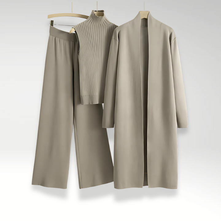 Melissa | Luxe Knit Set: Complete Three-Piece Ensemble