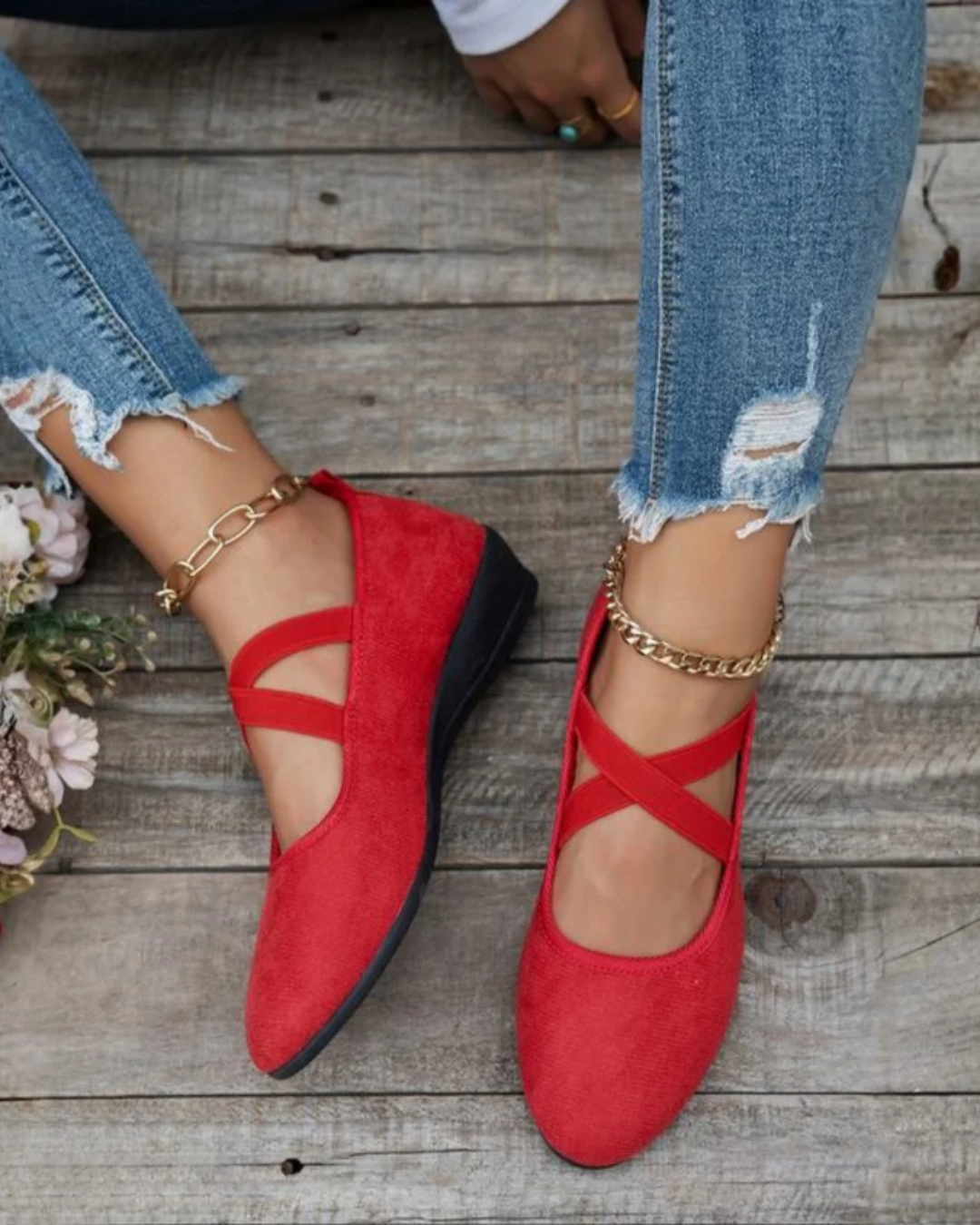 CLARA™ Shoes cross strap comfort