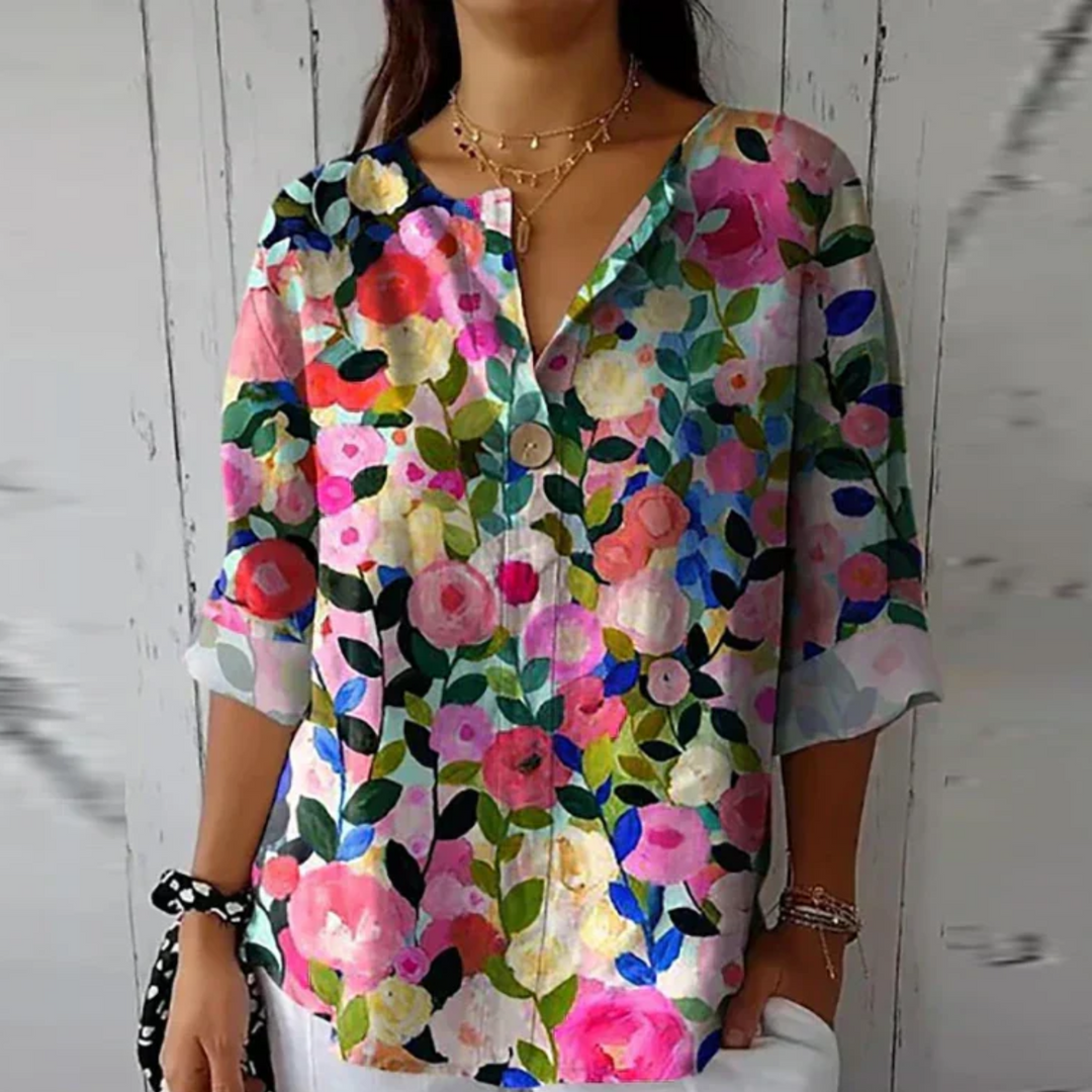 Arlene™ | Elegant Floral Pattern Blouse