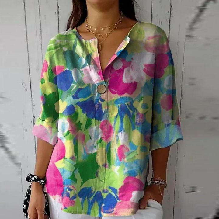 Arlene™ | Elegant Floral Pattern Blouse
