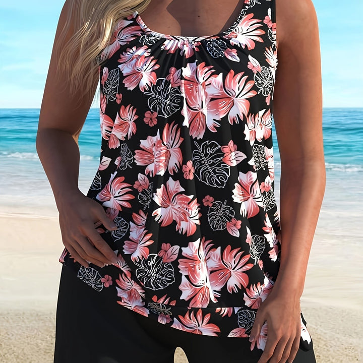 Clara | Floral Pattern Tankini Ensemble