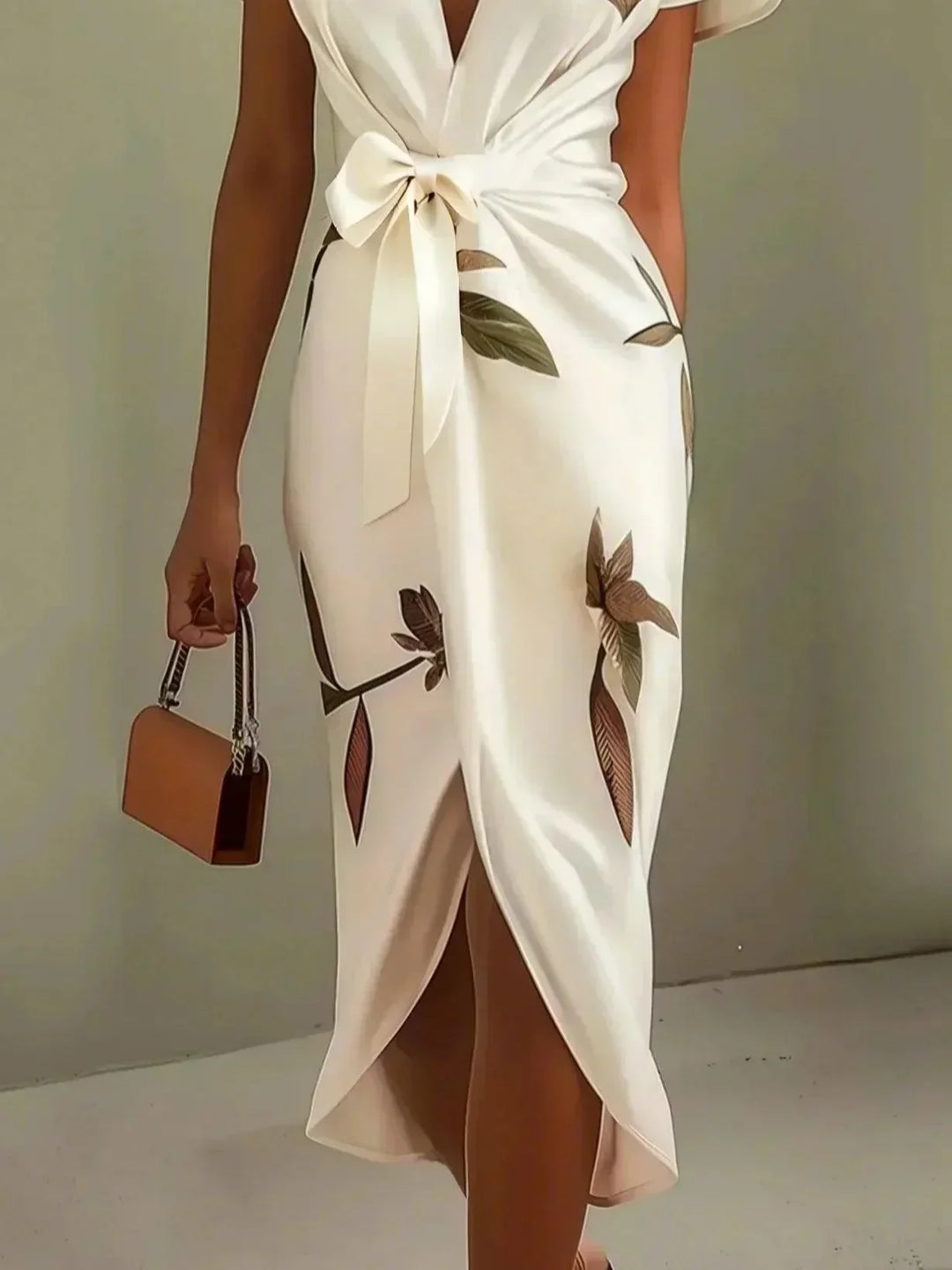 Rebecca | Chic Midi Dress with Elegant Wrap Design