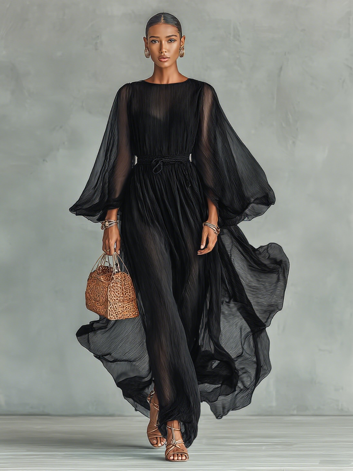 Brooklynn™ | Long Sleeve Chiffon Dress