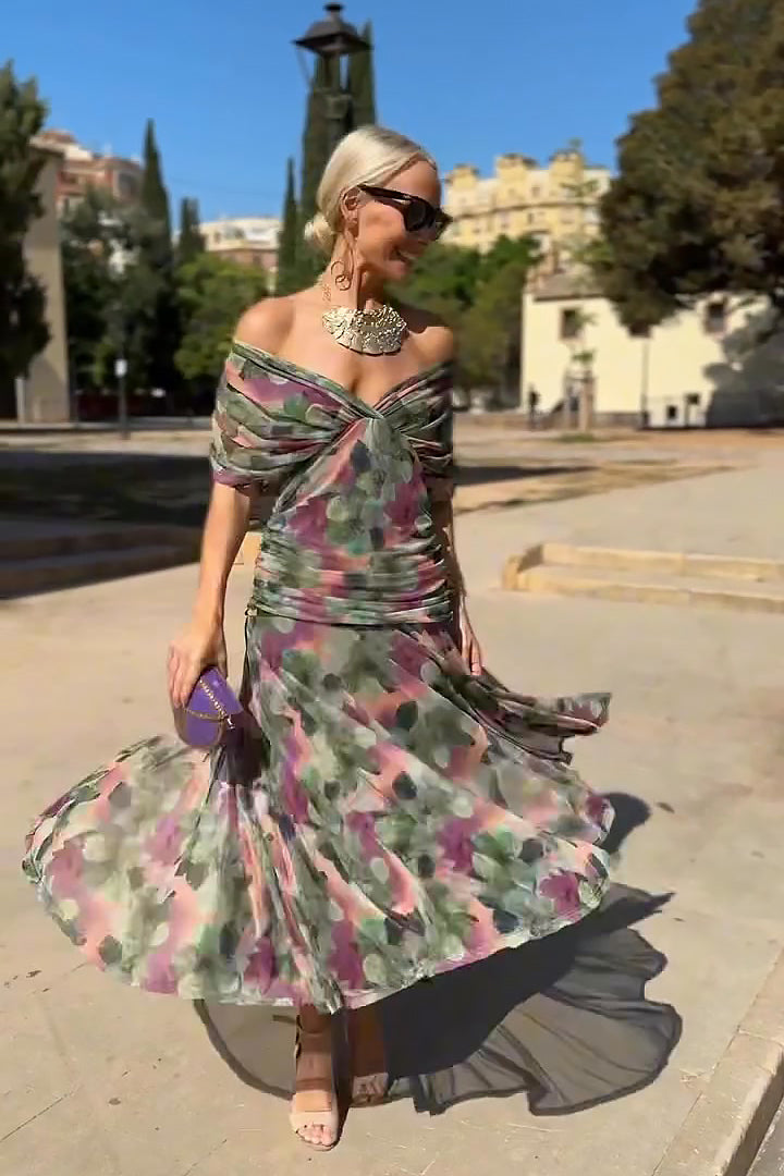 Bella™ | Chic V-Neck Maxi Dress for Enchanting Parties