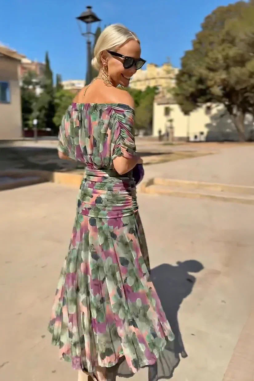 Bella™ | Chic V-Neck Maxi Dress for Enchanting Parties