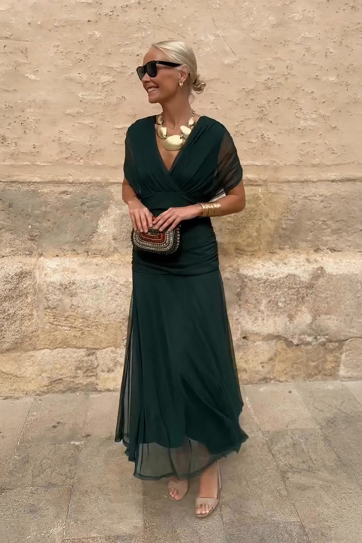 Bella™ | Chic V-Neck Maxi Dress for Enchanting Parties