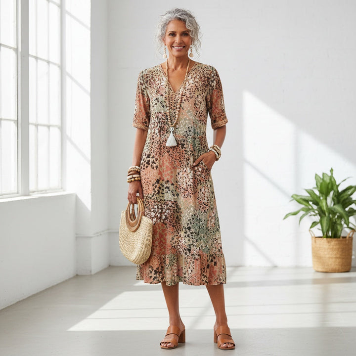 Harper - Colorful Mid-Length Dress