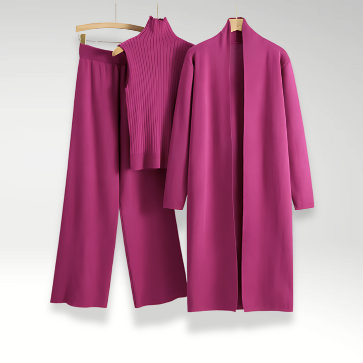 Melissa | Luxe Knit Set: Complete Three-Piece Ensemble