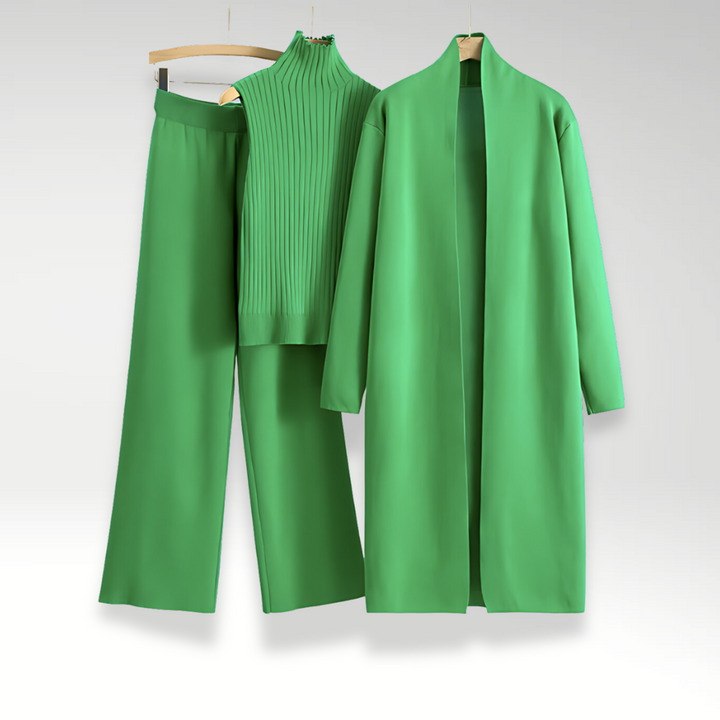 Melissa | Luxe Knit Set: Complete Three-Piece Ensemble