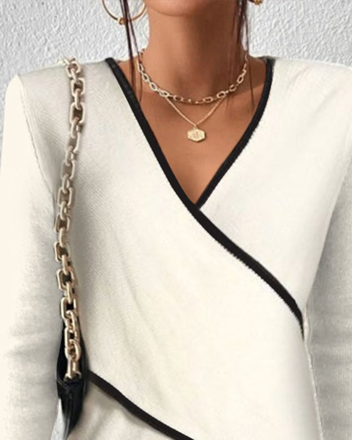 Elegant Women's V-Neck Sweater Timeless