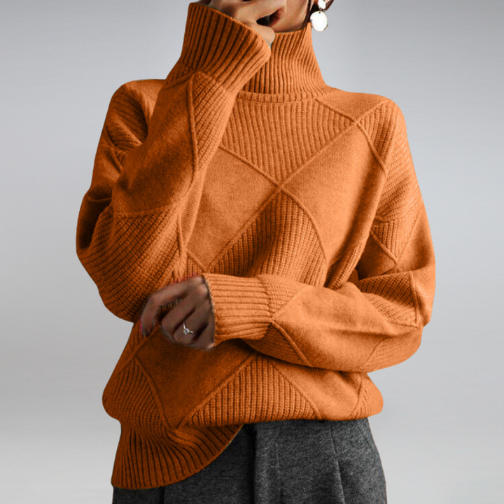 Turtleneck Sweater Women Relaxed Casual Fit