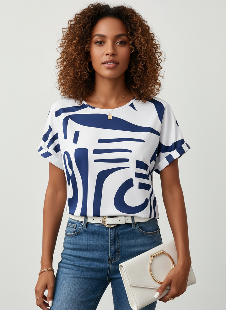 Relaxed Fit Abstract Tee
