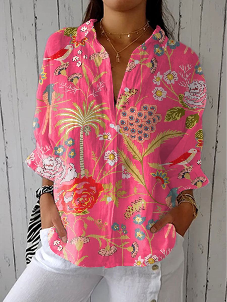 Floriana | Tropical Floral Blouse
