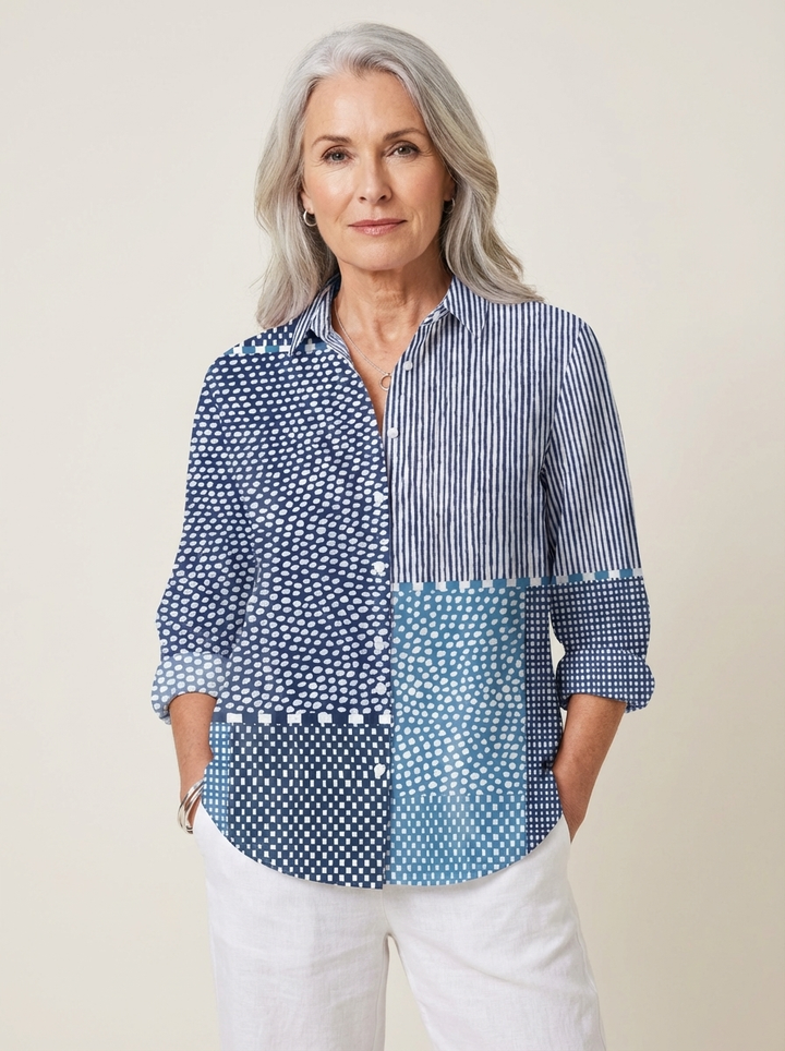 Fiora | Coastal Patchwork Top
