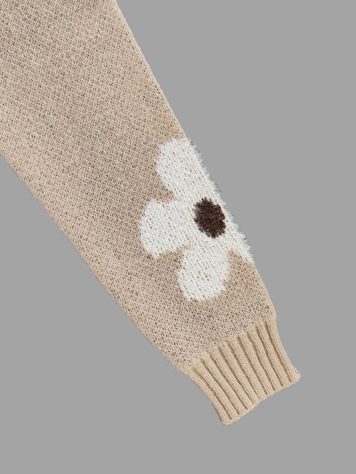 AUTUMN™ Round Neck Knit floral jacquard