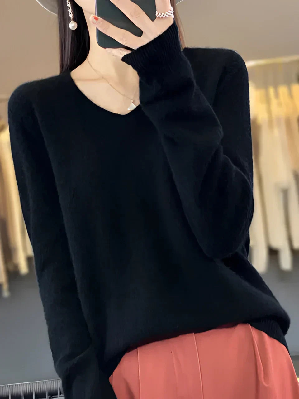 Soft Knit Pullover Women Casual Wear