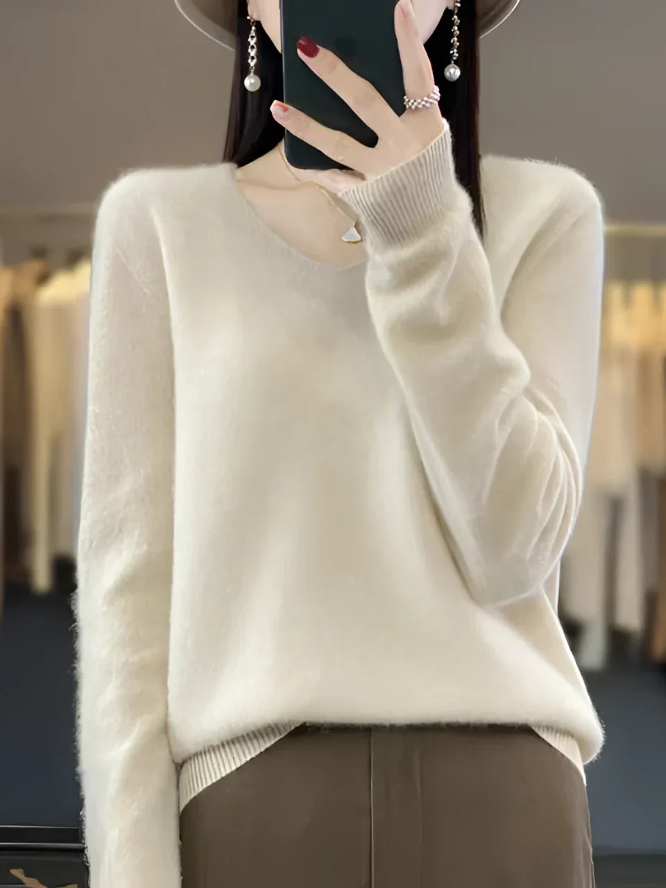 Soft Knit Pullover Women Casual Wear