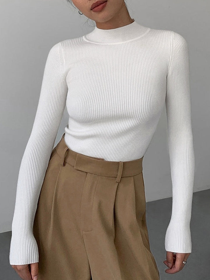 CLEO™ Ribbed High Neck Knit top