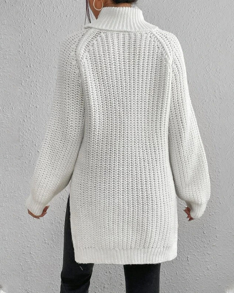 BEATRICE™ Ribbed Turtleneck Knit classic