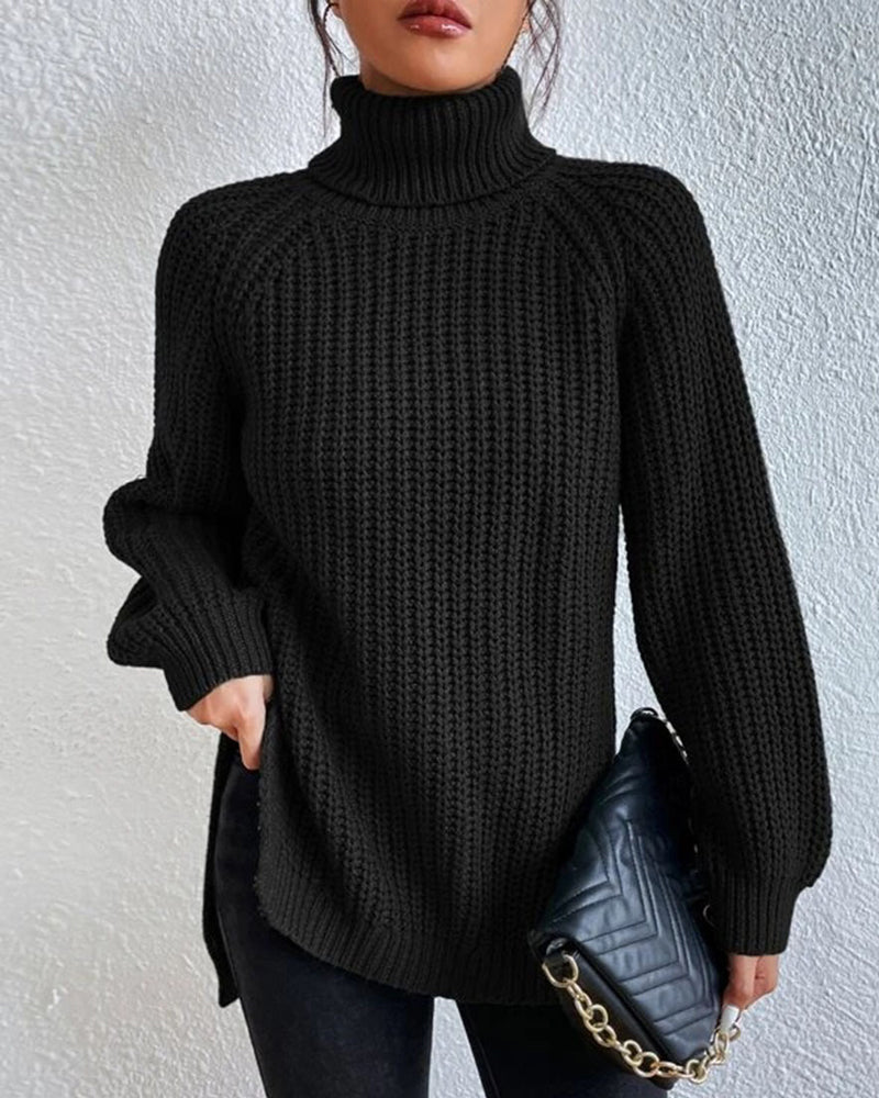 BEATRICE™ Ribbed Turtleneck Knit classic