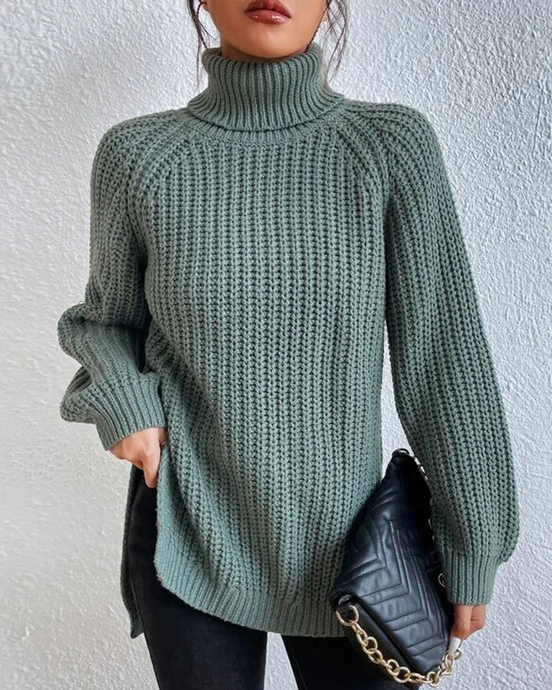 BEATRICE™ Ribbed Turtleneck Knit classic