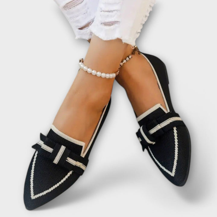 Flat Women's Shoes with Knotted Design loop