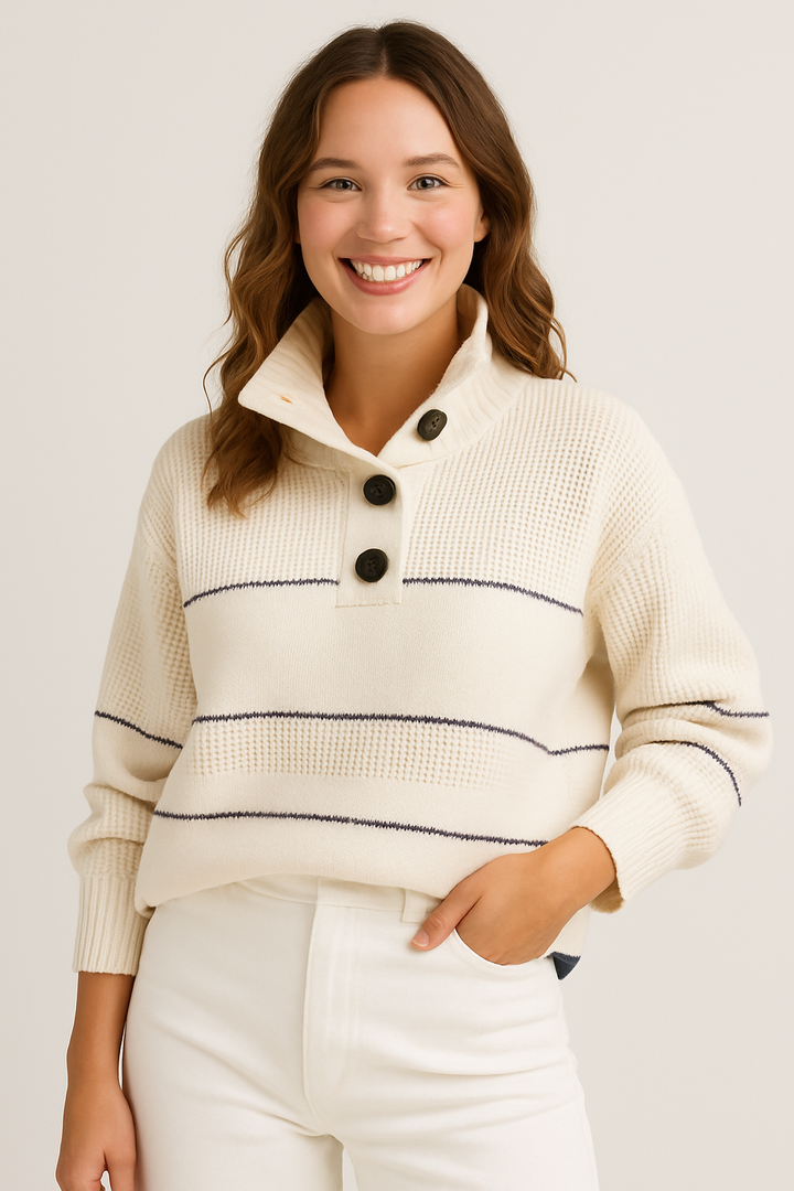 ELEANOR™ Button Collar Knit relaxed