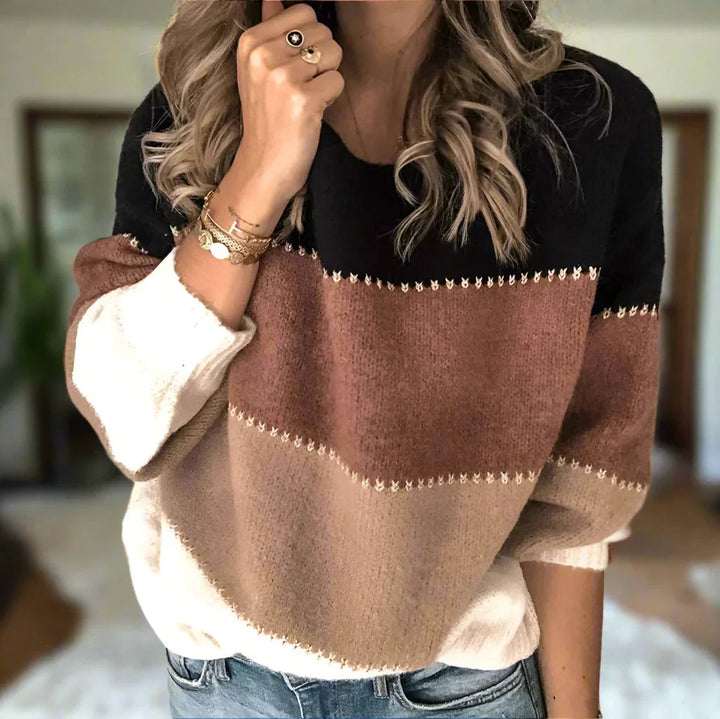 CECILY™ Striped Knit chic pullover
