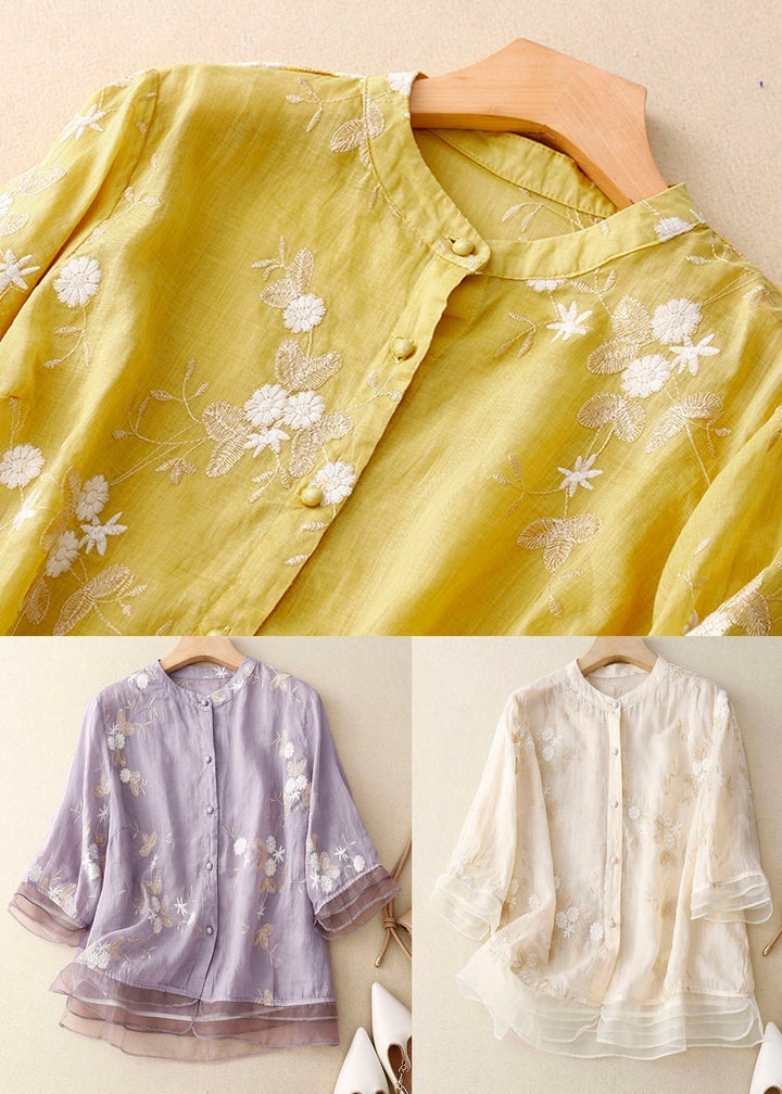 Embroidered Cotton Blouse by Althea