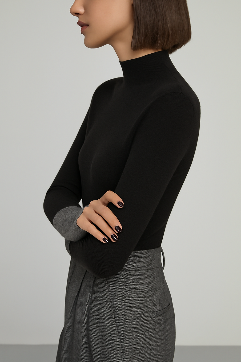 CLAIRE™ Contrast Cuff Knit relaxed fit