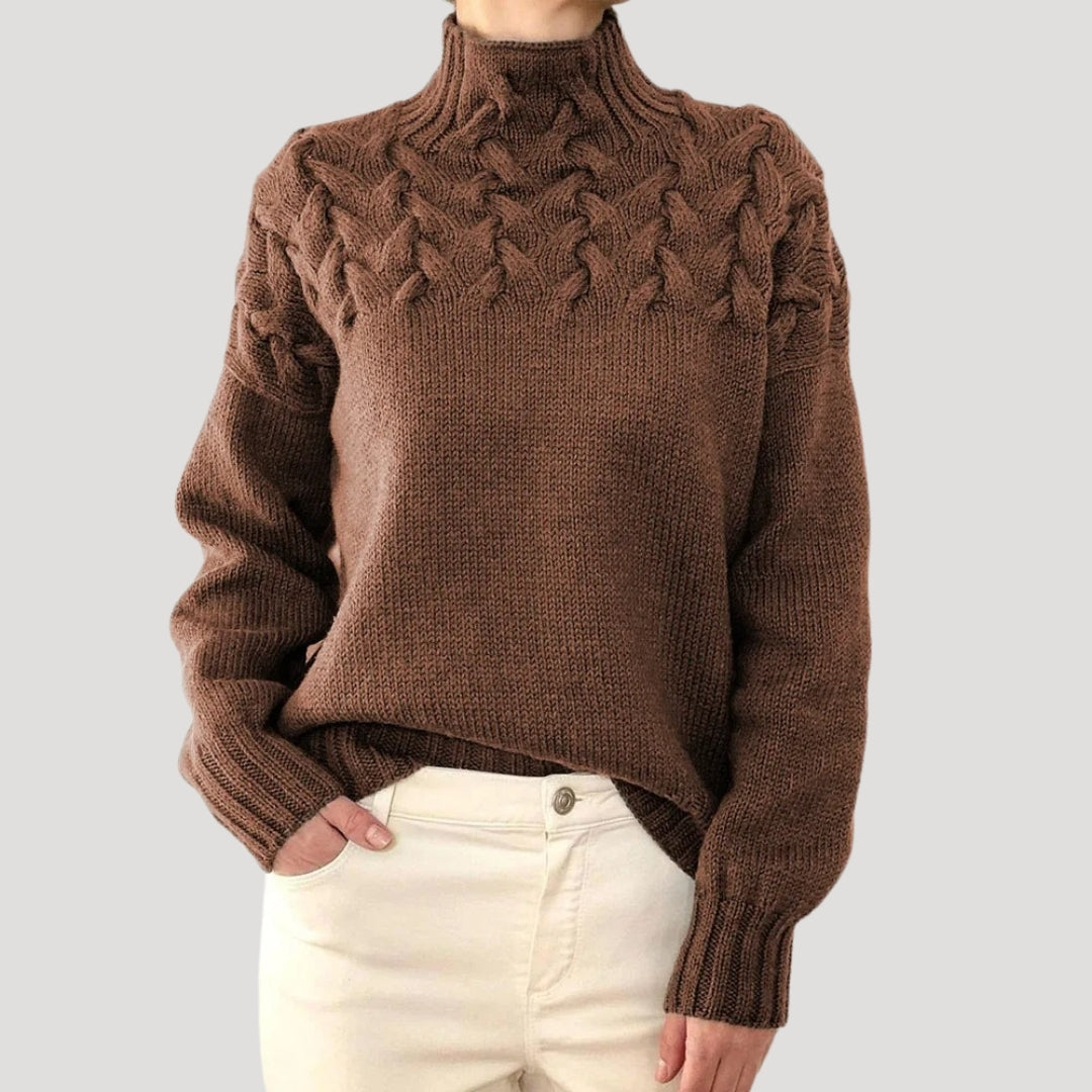 EMMA™ Cable Knit high neck spring
