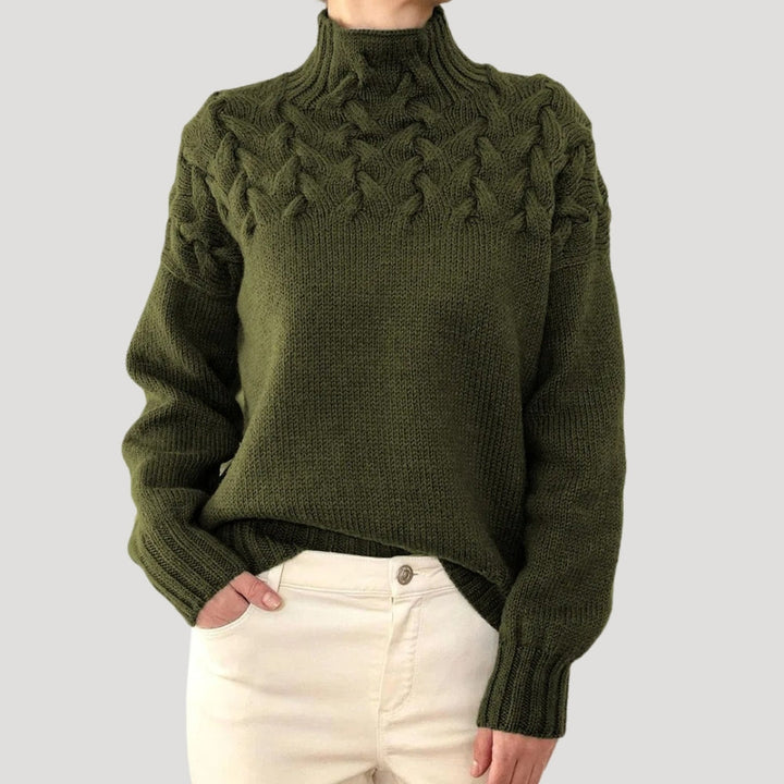 EMMA™ Cable Knit high neck spring