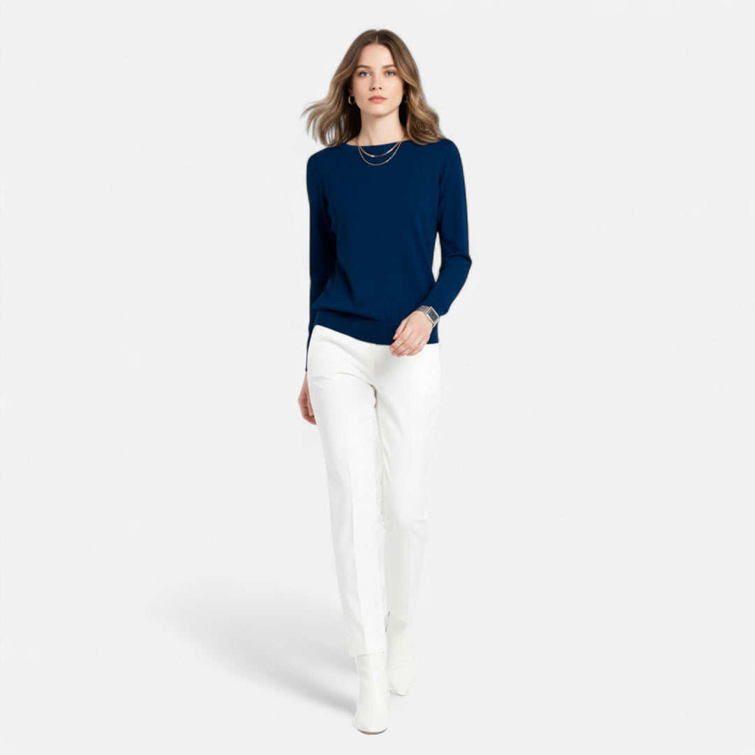 Classic Crew Neck  Long Sleeve Sweater Top