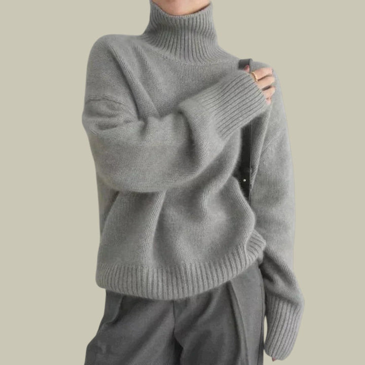HAZEL™ High Neck Knit relaxed wool blend