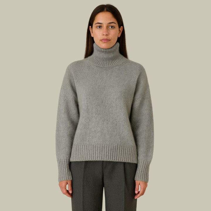 HAZEL™ High Neck Knit relaxed wool blend