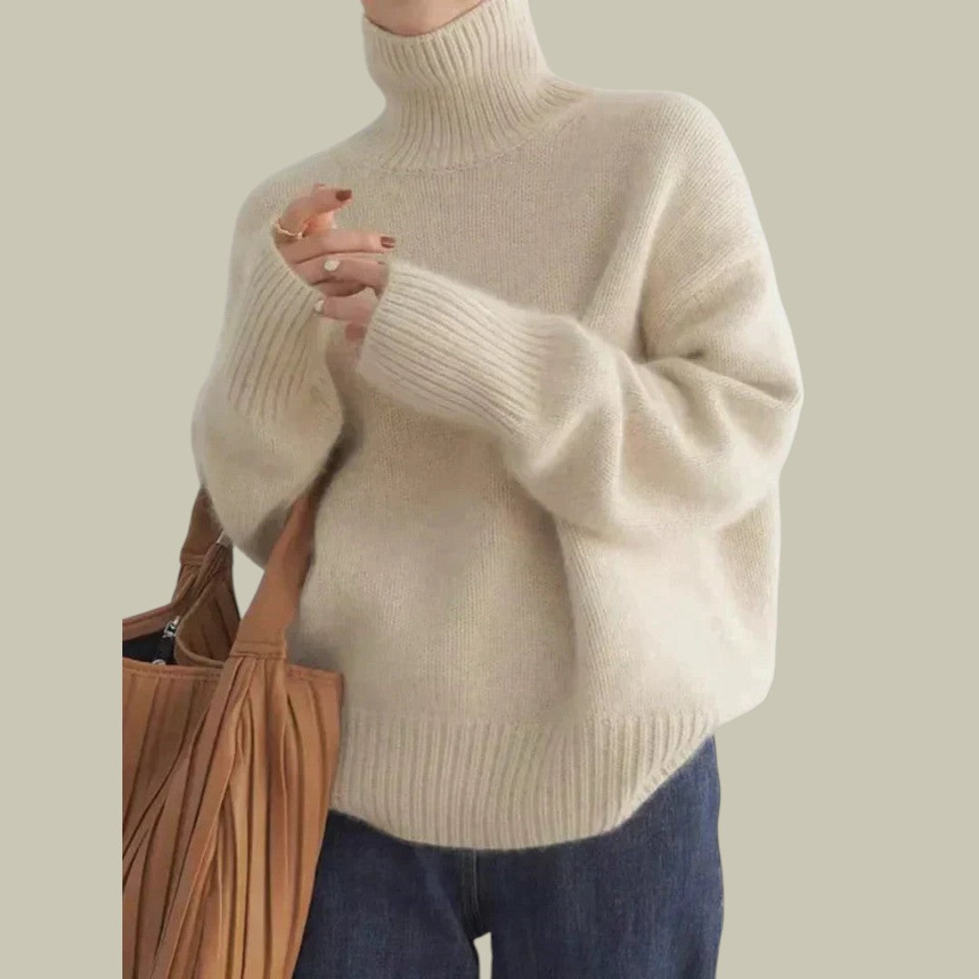 HAZEL™ High Neck Knit relaxed wool blend
