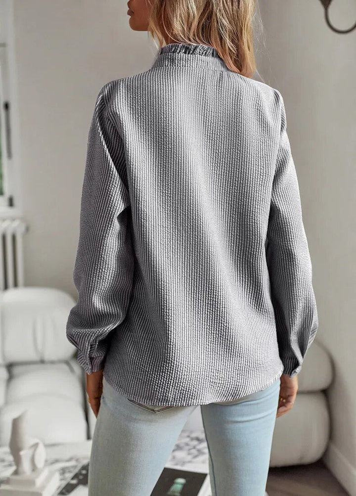 Flattering Long Sleeve Women Shirt With Cuffs