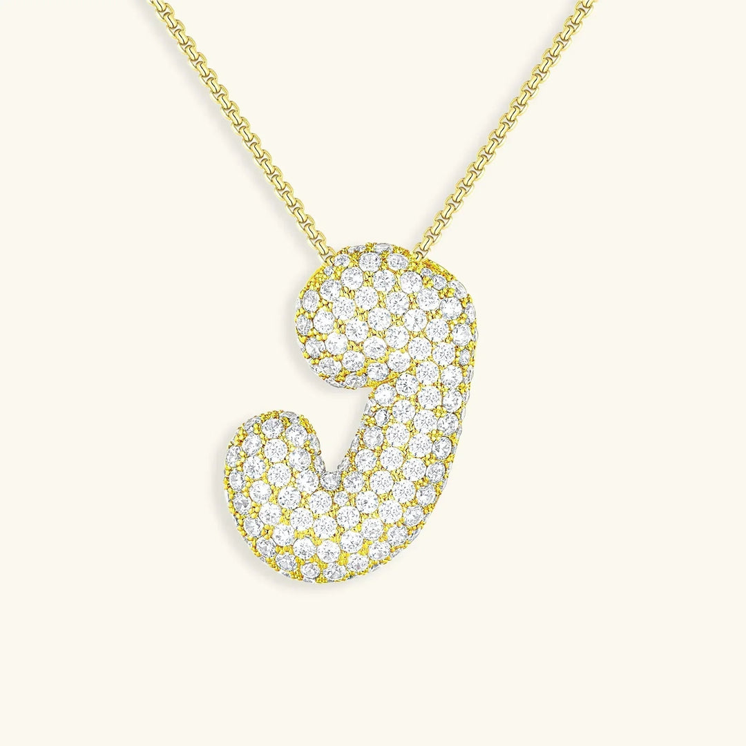 Bubble Initial Necklace