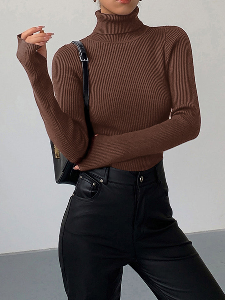 LUCY™ Ribbed Turtleneck spring knit