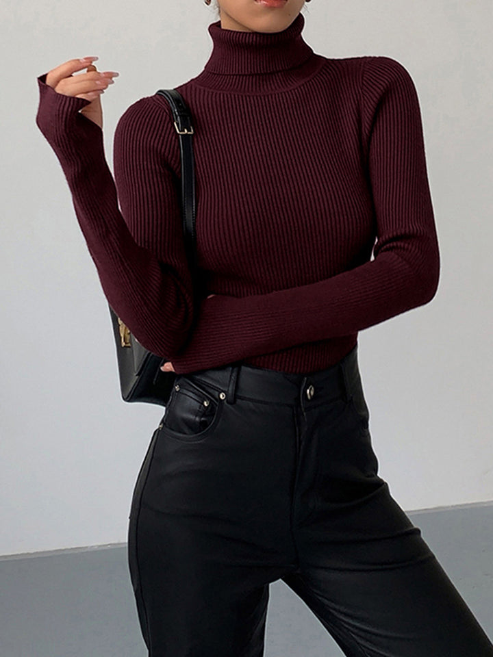 LUCY™ Ribbed Turtleneck spring knit