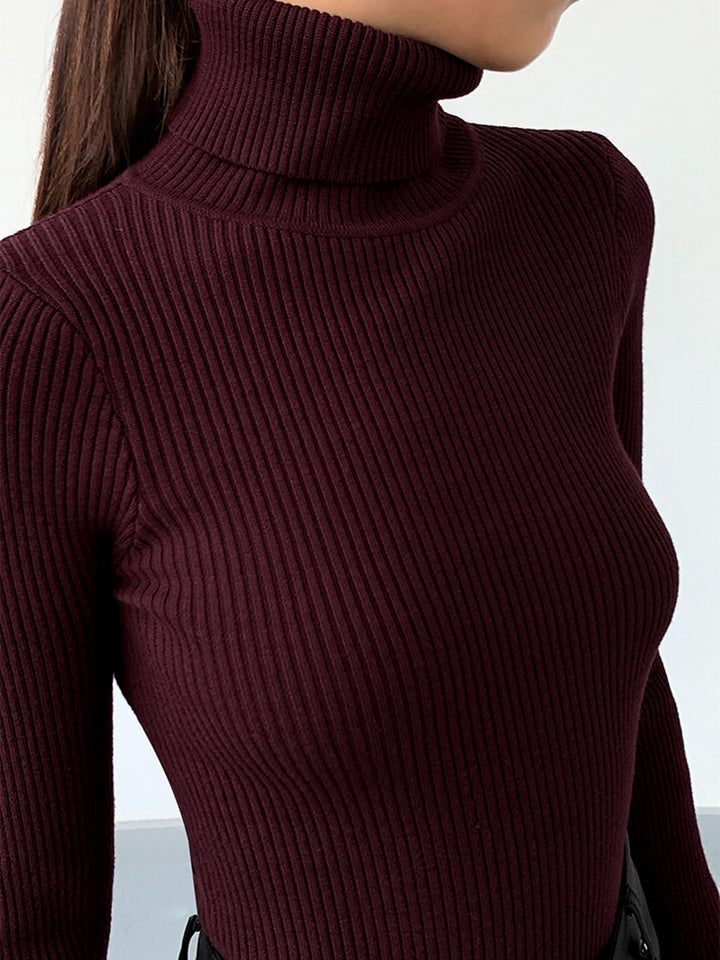 LUCY™ Ribbed Turtleneck spring knit
