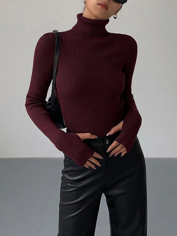 LUCY™ Ribbed Turtleneck spring knit