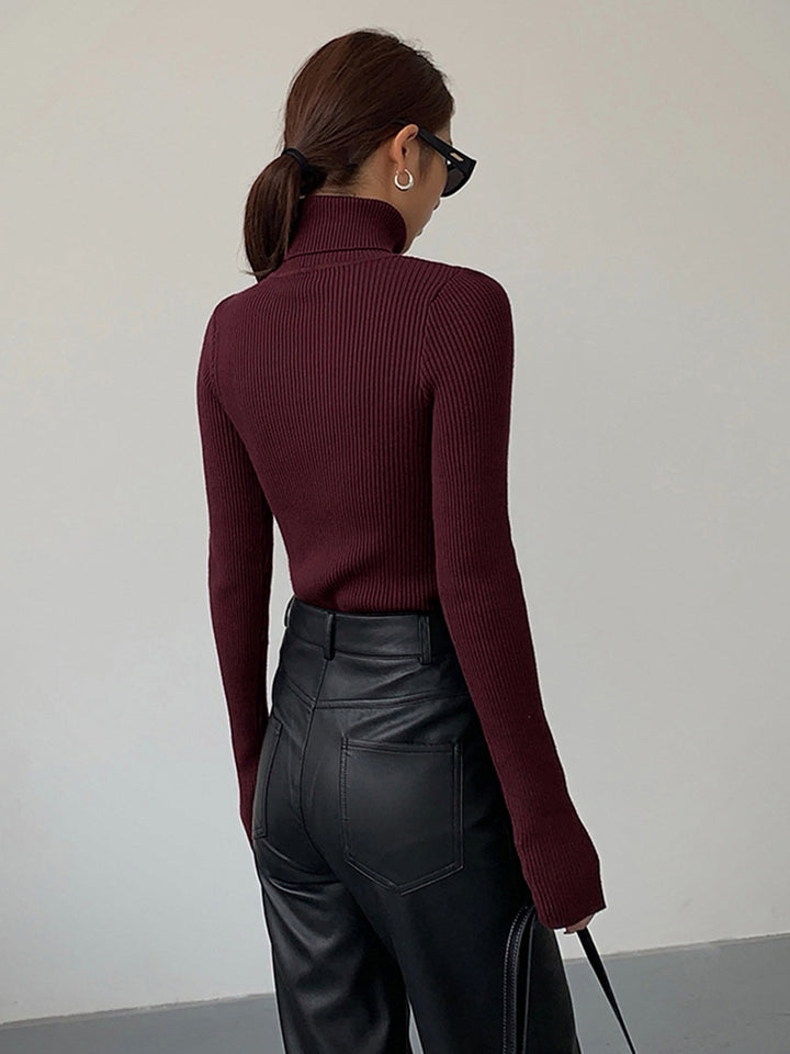LUCY™ Ribbed Turtleneck spring knit